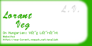 lorant veg business card